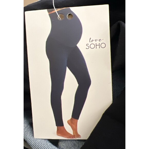 LOVE SOHO MATERNITY FULL PANEL STRETCHY BLUE JEANS SIZE L Medium Wash NWT - Picture 10 of 10